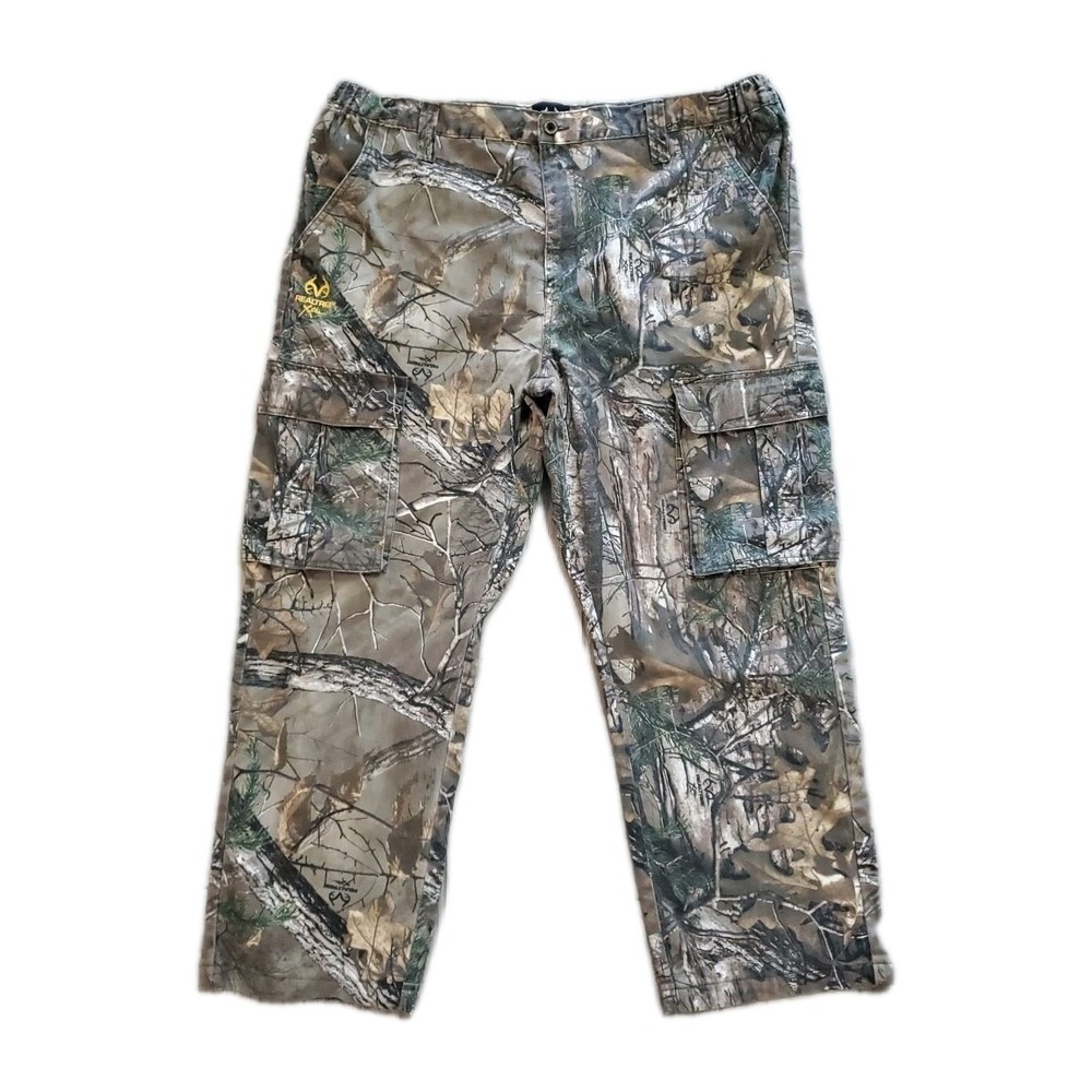 RealTree Xtra Men's XL Camo Pants Cargo Pockets 42x28 Forest Timber Oak
